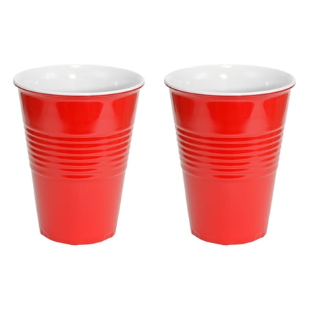 Fairly Odd Novelties Red Hard Plastic Cup 20oz, 2 Pack