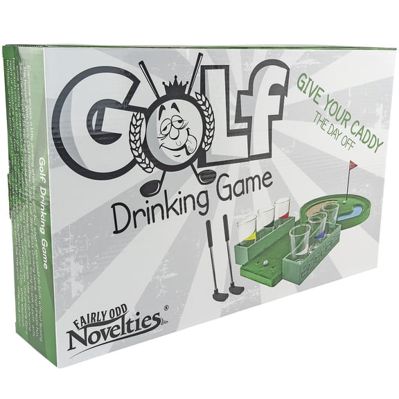Fairly Odd Novelties: Table Golf - Shot Glass Drinking Party Game - Mini Tabletop Putting Set, Felt Course, Combine Sports & Drinks, Adults Game Night