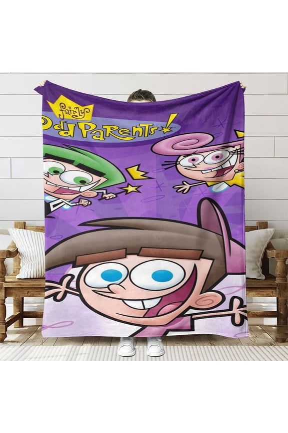 Fairly odd parents Throw Blanket Gifts for Fans Lover Girls Boys Women Present Hoodie Him Bed 60"x80"