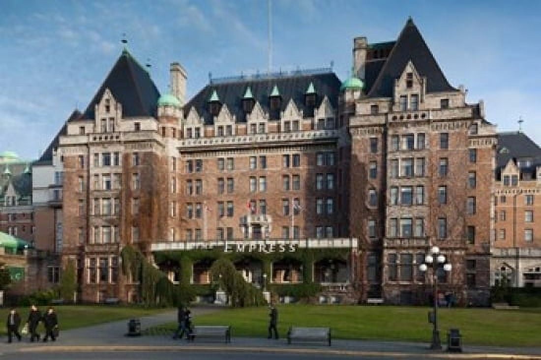 Fairmont Empress Hotel Victoria Vancouver Island British Columbia Canada Canvas Art - Walter Bibikow DanitaDelimont (36 x 24)