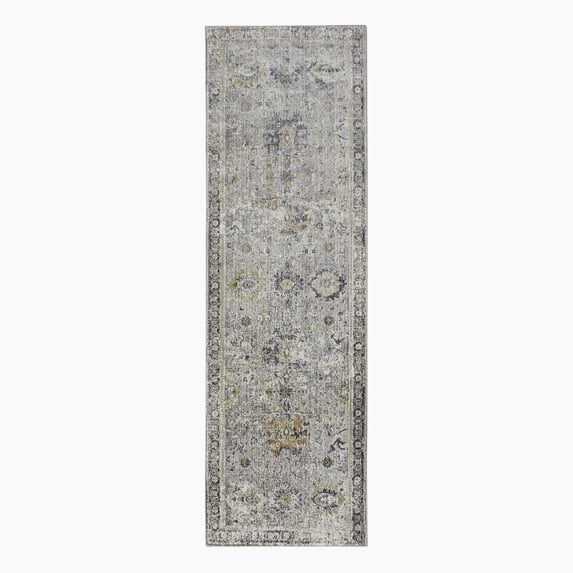 Amer Rugs Fairmont Cream Bordered Runner Rug 2'6"x7'10"