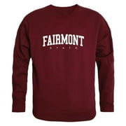 Fairmont State Falcons Arch Crewneck Pullover Sweatshirt Sweater - Maroon, Small