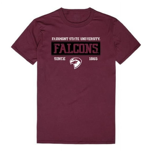 Fairmont State University Falcons College Established T-Shirt, Maroon - Large