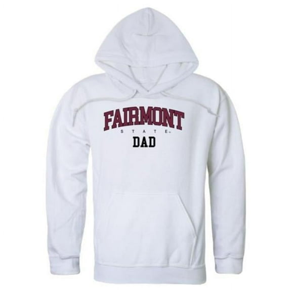 Fairmont State University Falcons Dad Hoodie, White - Extra Large