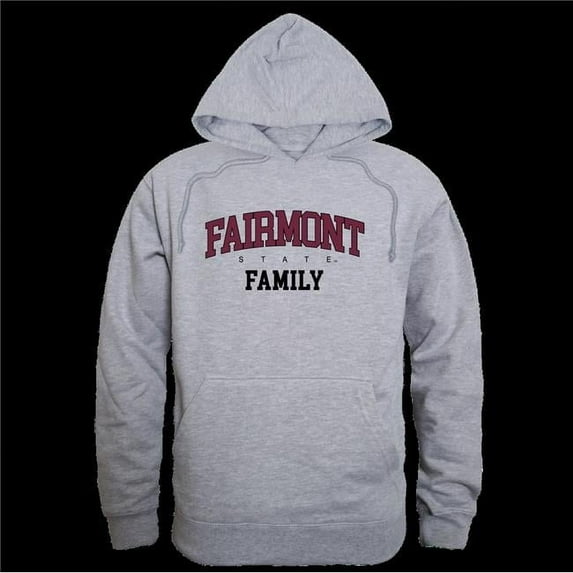 Fairmont State University Falcons Family Hoodie, Heather Grey - Small