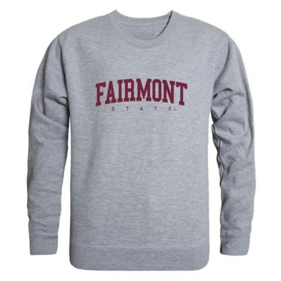 Fairmont State University Falcons Game Day Crewneck Sweatshirt, Heather Grey - Large