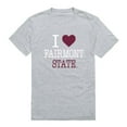 thumbnail image 1 of Fairmont State University Falcons I Love T-Shirt, Heather Grey - Large, 1 of 1
