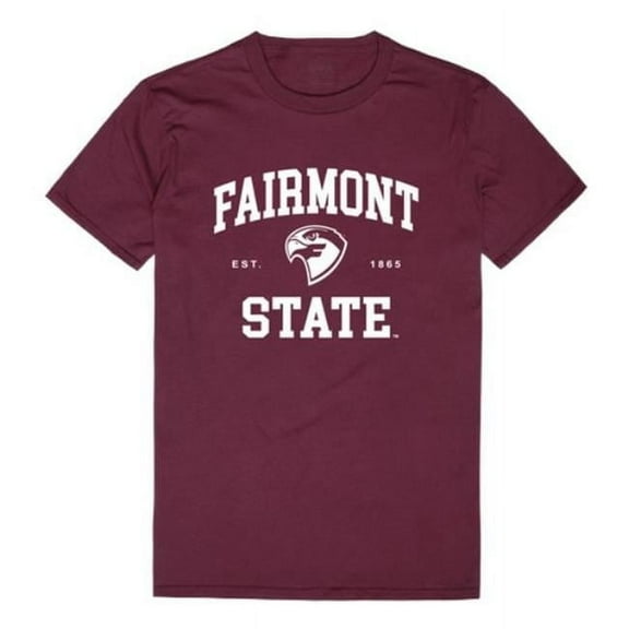 Fairmont State University Falcons Seal College T-Shirt, Maroon - Large