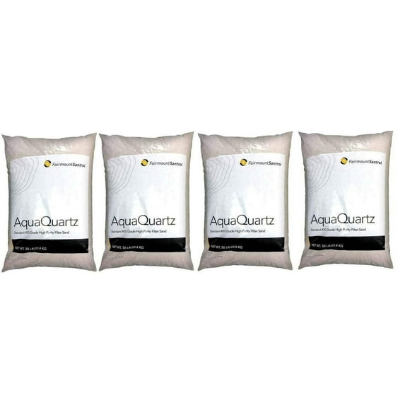 Fairmount Santrol AquaQuartz-50 Pool Filter 20-Grade Silica Sand 50 Pounds (4 Pack - 200LB Total)