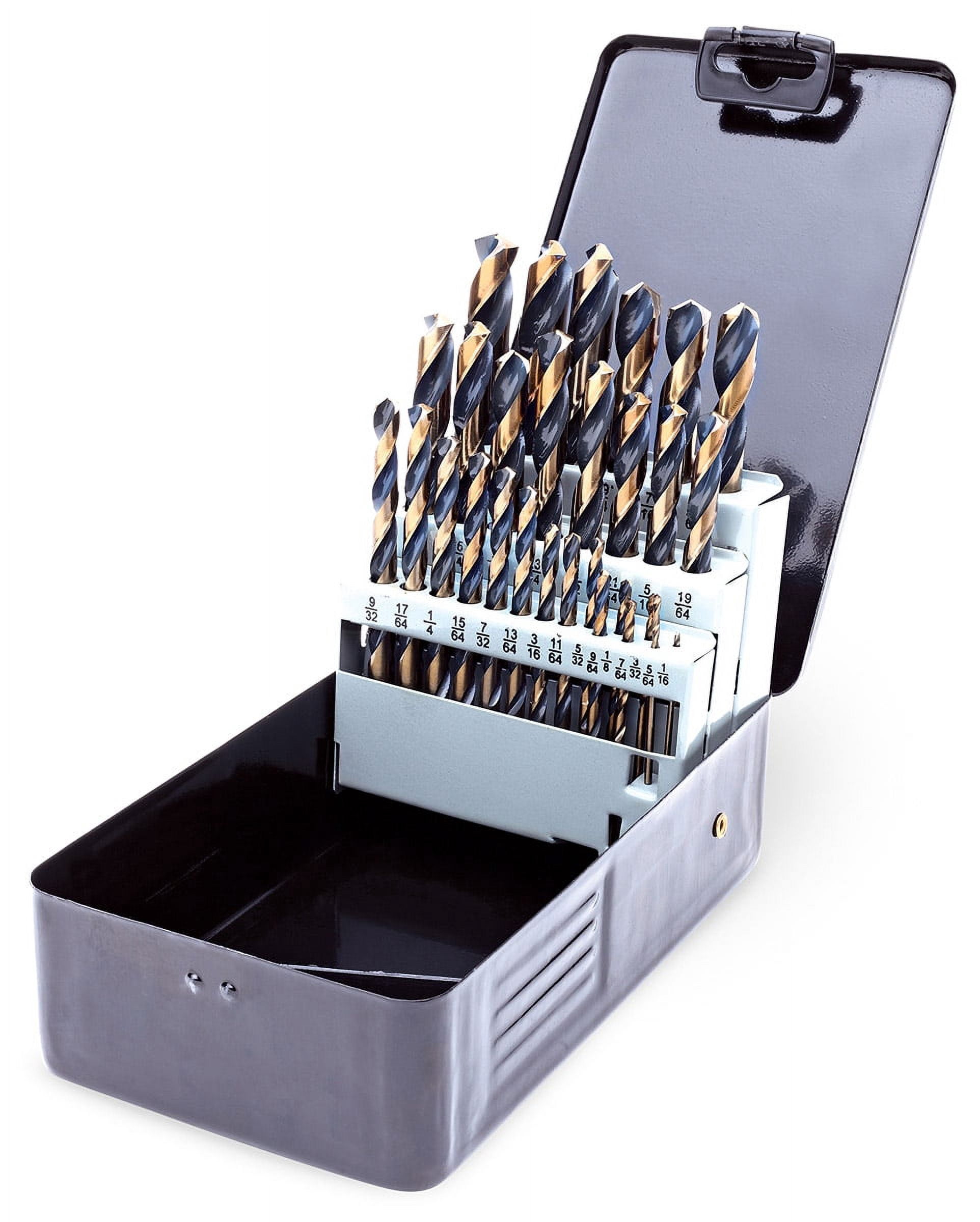 Fairmount Tools 29 Piece High Speed Steel Drill Bit Set HRC62-63 Steel Bronze Black