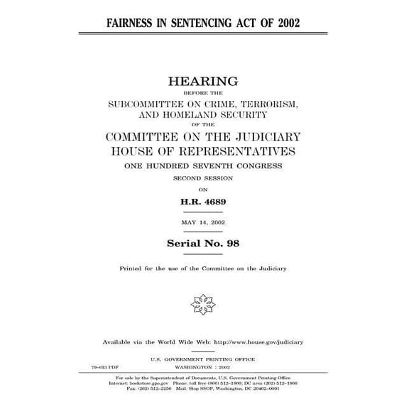 Fairness in Sentencing Act of 2002