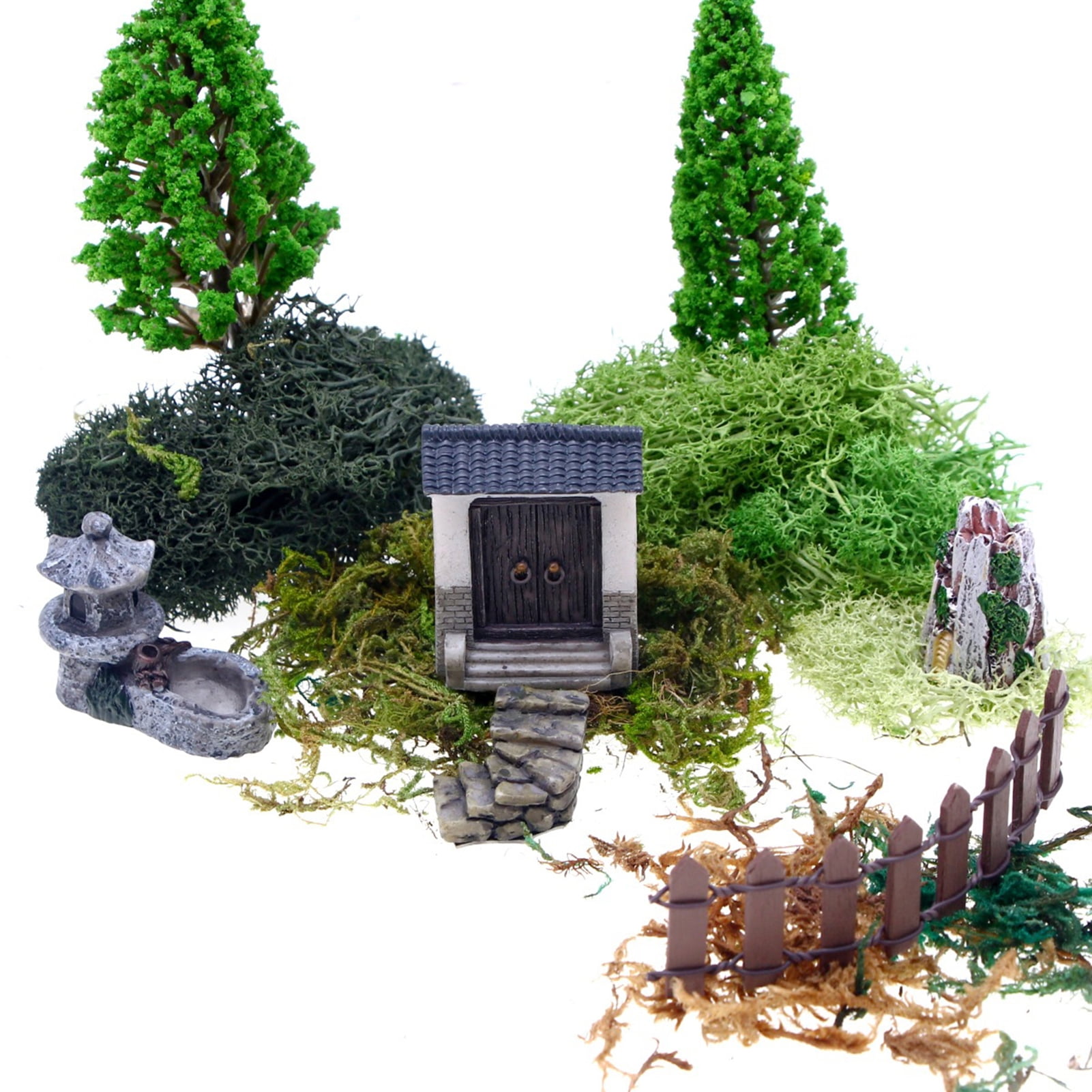 Fairnull 1 Bag Simulation Moss Vibrant Realistic Doll House Artificial Moss  Green Plants for Miniature Scenes DIY Projects 