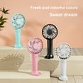 thumbnail image 1 of Fairnull 1 Set 600mAh Mini Fan with 3 Speeds 7 Blades Detachable Base Strong Wind Battery Operated Rechargeable Mini Pocket Hand Fan for Dorm, 1 of 10
