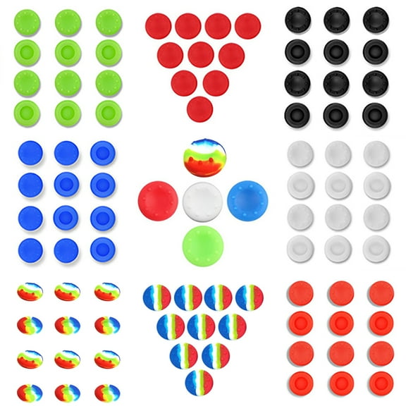 Fairnull 10Pcs Silicone Thumbstick Cap Covers for Xbox One 360 Analog Controller Grip