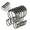 thumbnail image 1 of Fairnull 12Pcs Shower Curtain Hook Dual Hooks Good Balance Strong Bearing Capacity Roller Ball Smooth Sliding Curtain Hook Ring Bathroom Supply, 1 of 11