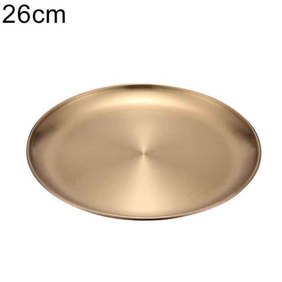 Fairnull 14/17/20/23/26cm Round Dining Plate Tableware Meat Dessert Pizza Dish Fruit Tray