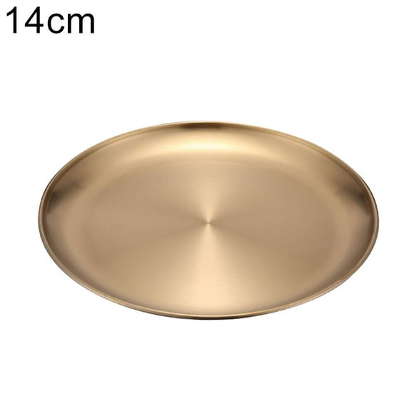 Fairnull 14/17/20/23/26cm Round Dining Plate Tableware Meat Dessert Pizza Dish Fruit Tray