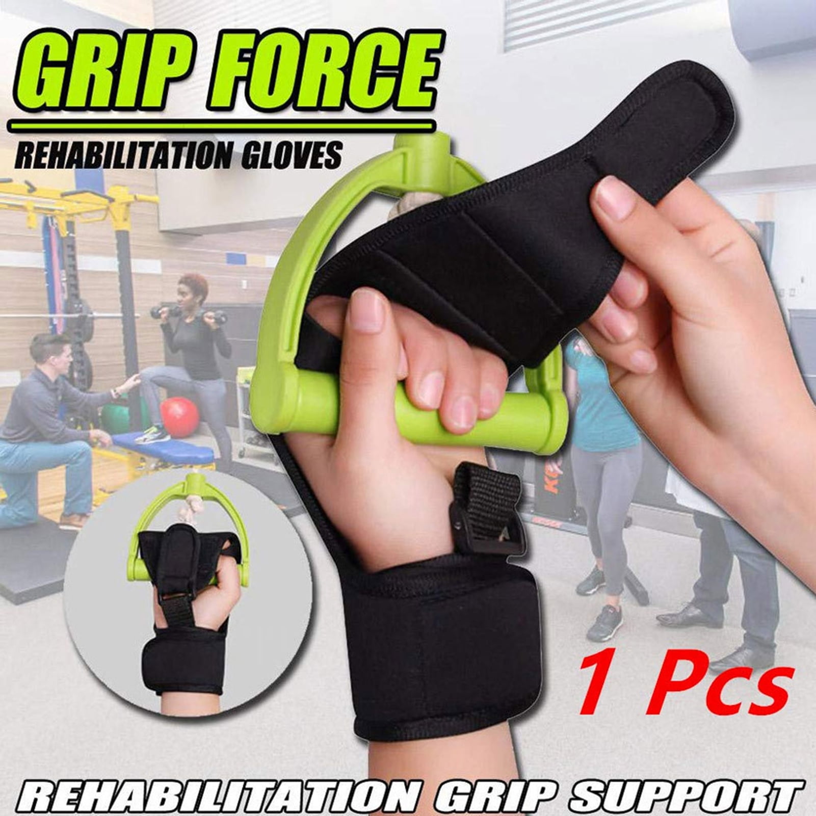 Fairnull 1Pc Anti-slip Stroke Hemiplegia Hand Training Rehabilitation Auxiliary Gloves