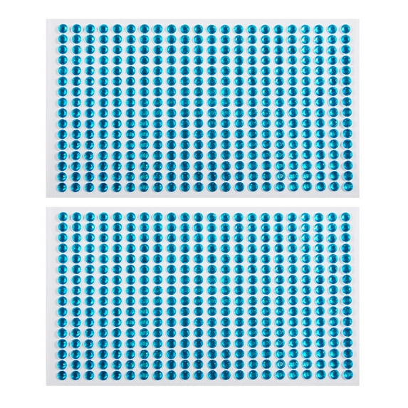 Fairnull 2 Sheets Acrylic Rhinestone Decals Shiny Self Adhesive Mini Phone Car Acrylic Scrapbooking Stickers for Home