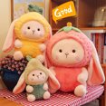 thumbnail image 1 of Fairnull 27/45cm Fruit Animal Doll Lovely Strawberry Pineapple Avocado Plushies Bunny Doll Ornament Companion Soothing Toy Stuffed Animal Doll Pillow Home Room Decoration Kids Girl Gift, 1 of 8