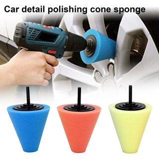 Foam Drill Polishing Cone Ball Pads Kit Car Hub Waxing Buffing Wheel  Polisher 4