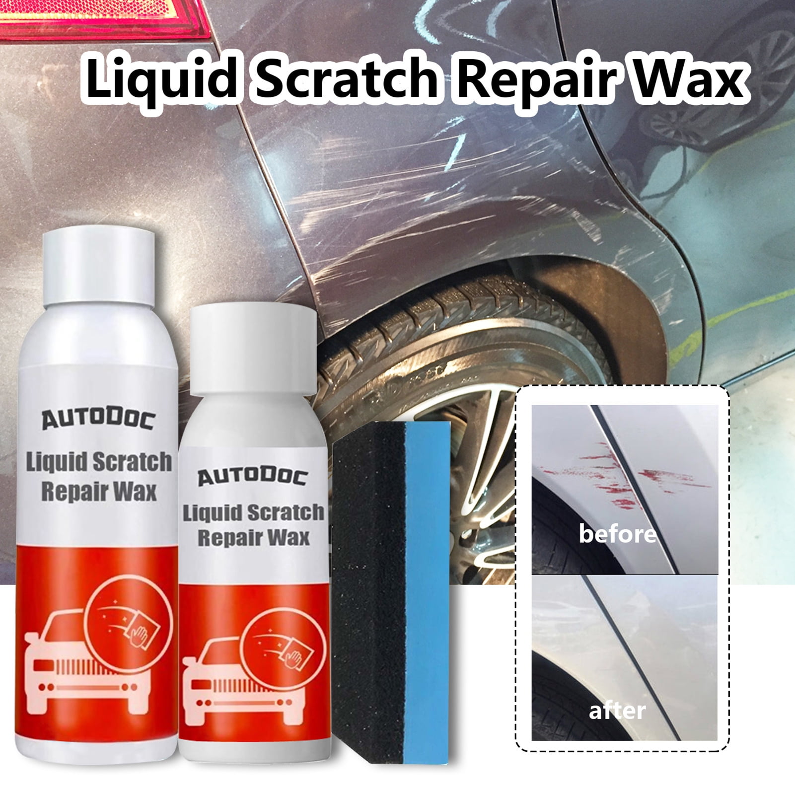 Teissuly Scratch Remover, Magic Car Scratch Repair Kit, Deep Key Scratch  Remover for Cars, Car Scratch & Swirl Remover Repair Polish Paint Agent  Eraser 