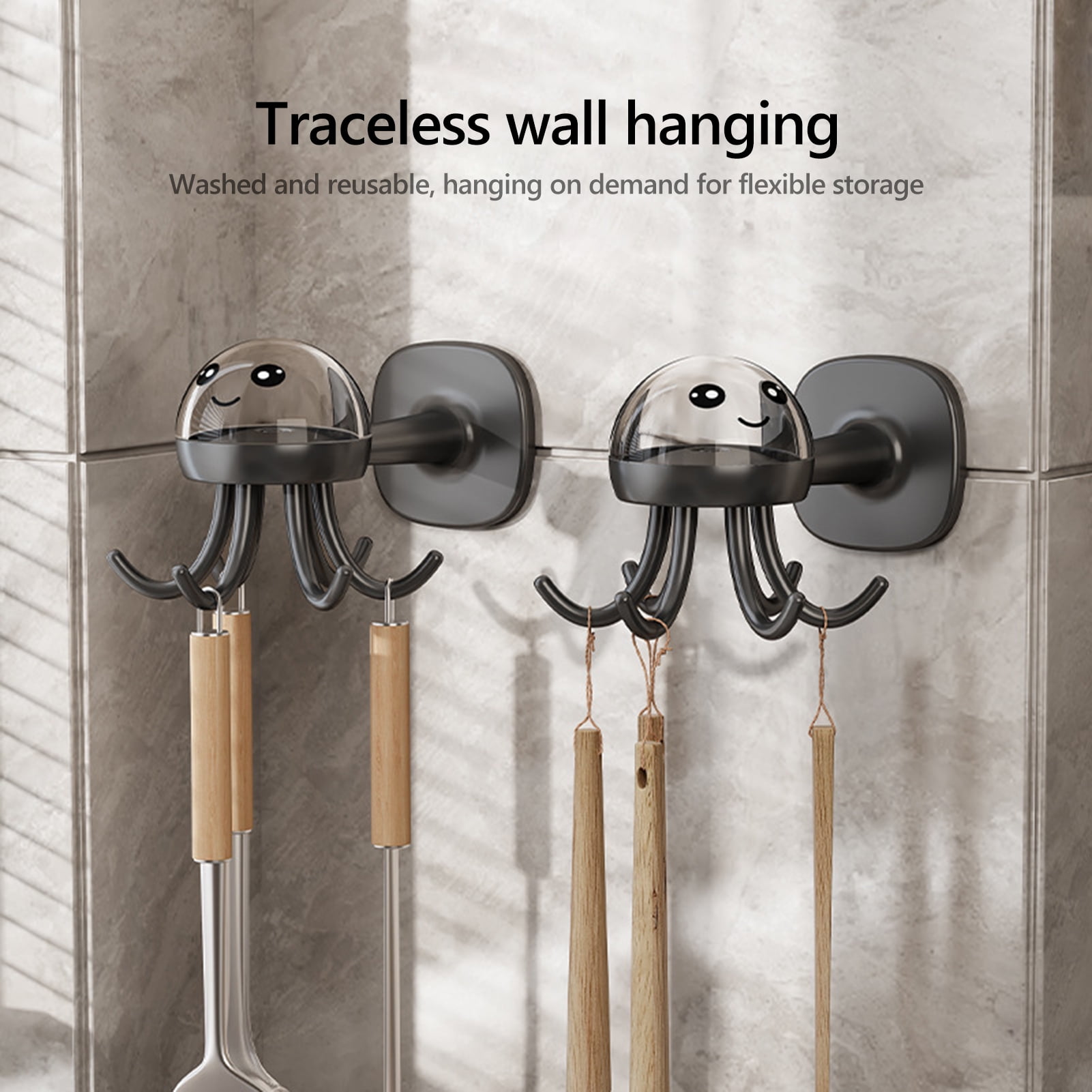 Fairnull 360 Degrees Rotating Kitchen Utensil Holder Under