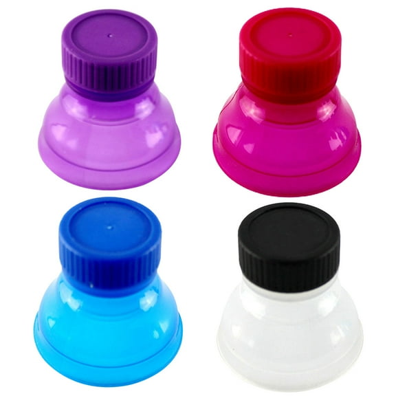 Fairnull 3Pcs Reusable Leakproof Caps Soda Drink Beverage Saver Zip-top Can Cover Lid