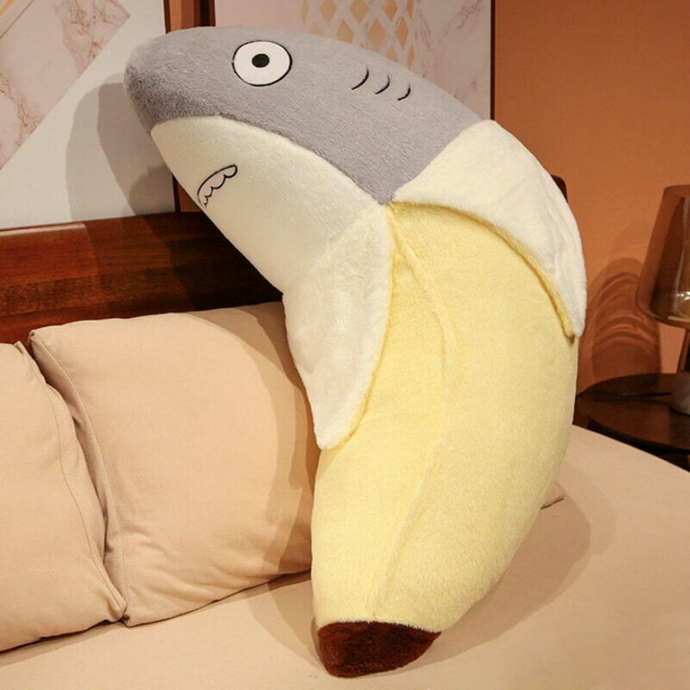 Fairnull 45cm Shark Banana Plush Toy Cute Shark Head Banana Body