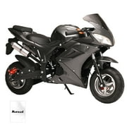 Fairnull 49cc 4-Stroke Pocket Rocket Motorcycle, Mini Motorcycle, Gas Pocket Motorbike with Front Rear Disc Brakes, Racing Max Speed 25MPH, Dual Headlights