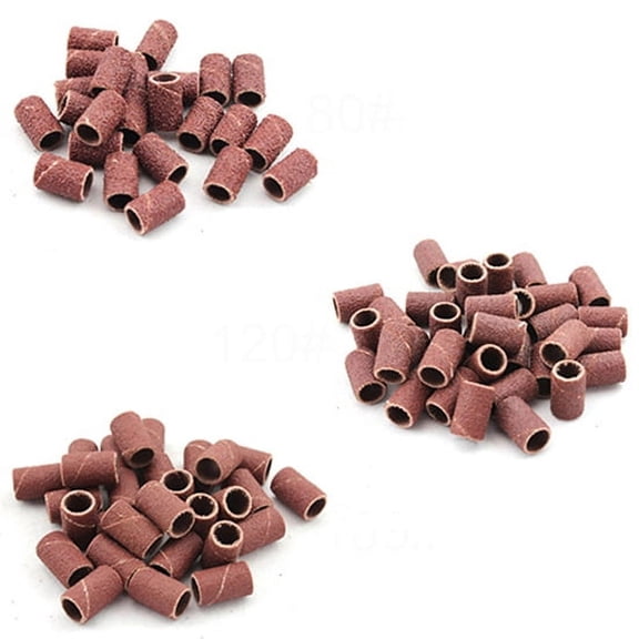 Fairnull 50 Pcs Sanding Band Grinding Wheel Nail Art DIY Pedicure Sander Sandingsleeve