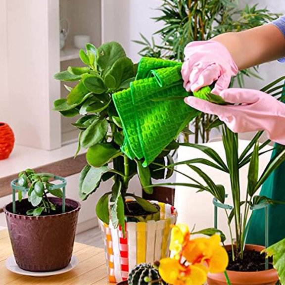 Fairnull 6Pcs Half Round Plant Support Stake Weather Resistant Plastic Tomato Planting Flower Support Ring for Garden