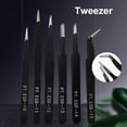 thumbnail image 1 of Fairnull 6Pcs High Toughness Different Specifications Tweezers Stainless Steel Anti-static ESD Electronic Repair Tweezers Maintenance Tool, 1 of 8