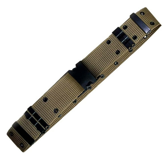 Fairnull Adjustable Outdoor Survival Tactical Emergency Rescue Canvas Military Waist Belt