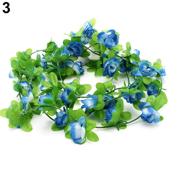 Fairnull Artificial Flower 3D Not Wither Vibrant Multicolor Artificial Wreath Flowers Ornament for Home