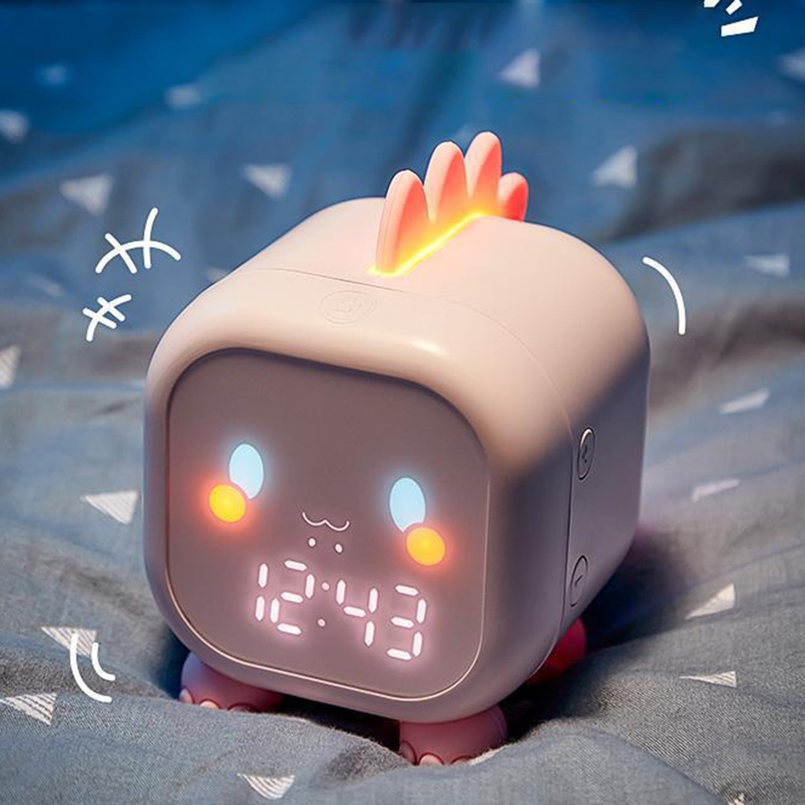 Fairnull clock temperature display switch sleep training silicone kids