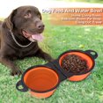 thumbnail image 1 of Fairnull Collapsible Pet Double Bowl Portable Non-slip Food Grade Anti-slip Travel Dog Cat Food Water Feeding Bowl Feeder Dish Pet Supplies, 1 of 11