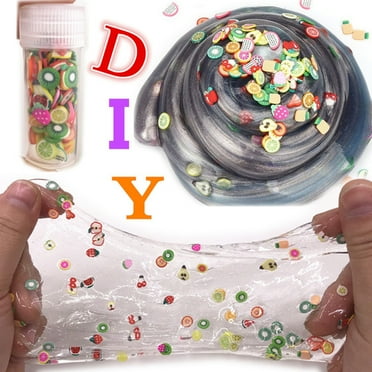 Fairnull Colorful Soft Slime Fruit Slices Scented Stress Relief Adult Kid Toy Sludge Toys