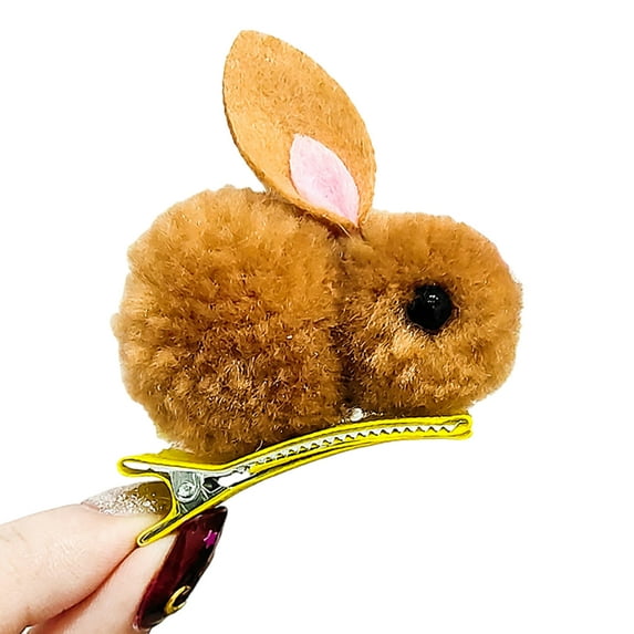 Fairnull Convenient Hair Clip Excellent Workmanship Colorful Cartoon Rabbit Shape Hair Pin for Kids