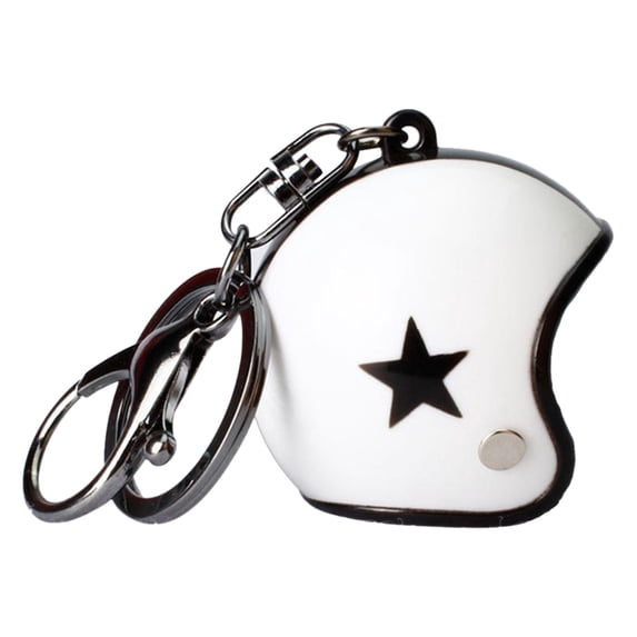 Fairnull Cute Motorcycle Safety Helmet Shape Keychain Keyring Hanging Pendant Key Holder