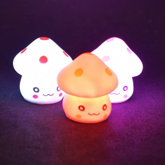 Fairnull Cute Mushroom 7 Colors Changing LED Night Light Home Bedroom Lamp Decor Gift