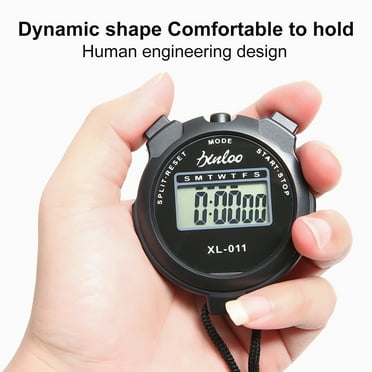 Fairnull Digital Stopwatch Waterproof Compact Size Simple Operation No Clock No Date Silent Stopwatch Timer Chronograph Devices