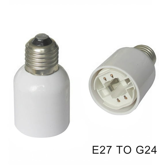 Fairnull E27 to G24 LED Light Screw Bulb Socket Base Lamp Cap Holder Adapter Converter