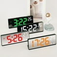 thumbnail image 1 of Fairnull Electronic Clock Large Screen Temperature Display Mirror Desk Table Digital Alarm Clock Daily Use, 1 of 11