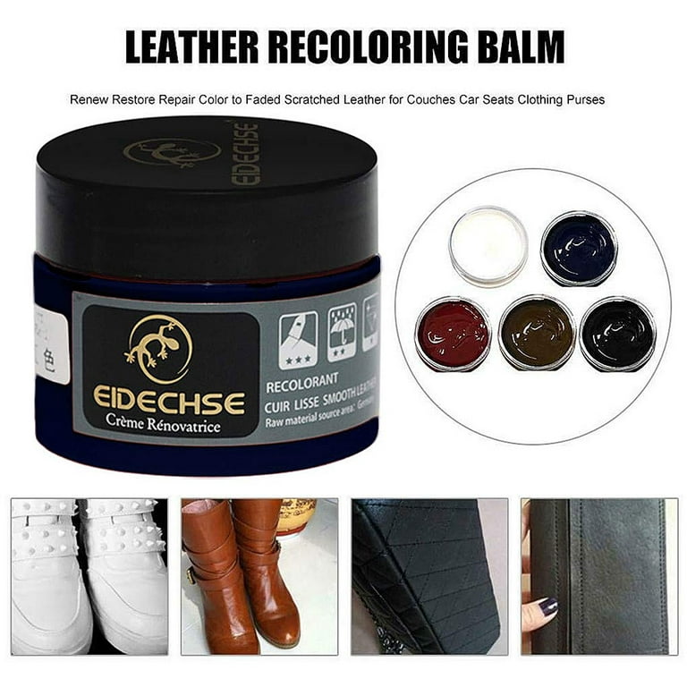 SEISSO Leather Repair Kit for Furniture, Leather Dye Leather Recoloring  Balm,for Car Seat, Sofa, Boot Care, Shoes, Leather Filler, Leather Scratch Repair  Kit with Mink Oil-Set of 11 