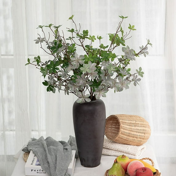 Fairnull Flower Decoration Eye-catching Realistic Environmentally Friendly Elegant Easy Care Decorative Multicolor Hawaii Eucalyptus Simulation Flower Home Decor