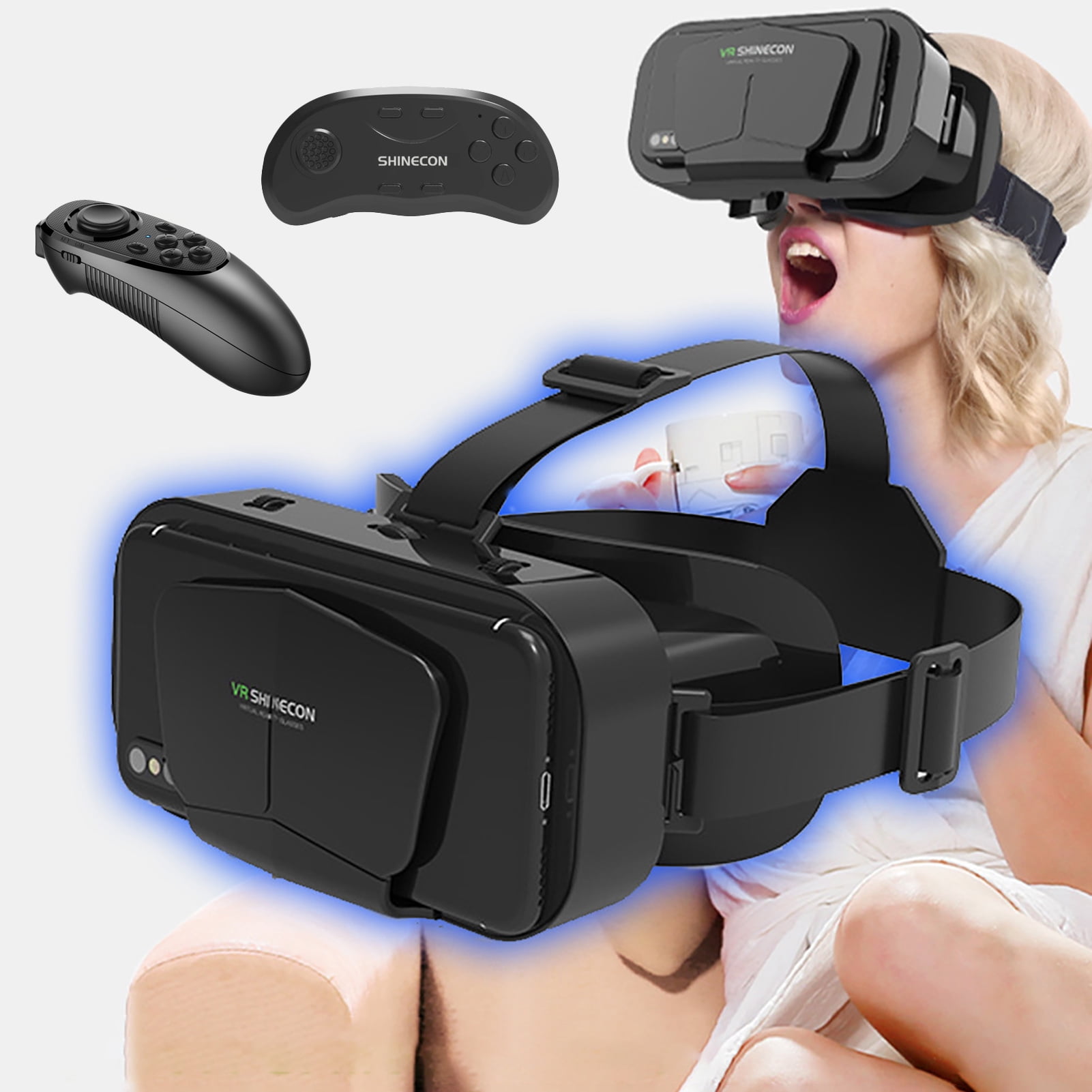 Fairnull G10 VR Glasses Powerful Giant Screen Immersive Panorama Roaming Virtual Reality Goggles for Mobile Phone Walmart