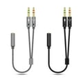 thumbnail image 1 of Fairnull Headphone Splitter 2 in 1 High Fidelity Lossless Nylon-Braided Dual 3.5mm Male Microphone Audio to 3.5mm Female Adapter Cable Computer Accessories, 1 of 11