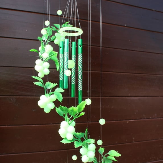 Fairnull Luminous Glow in Dark Grape Wind Chimes Home Patio Porch Hanging Ornament Decor