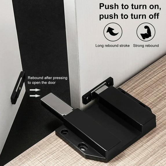 Fairnull Magnetic Push Latch Heavy Duty Push To Open ABS Strong Suction Double-headed Cabinet Door Push Latch for Kitchen Drawer